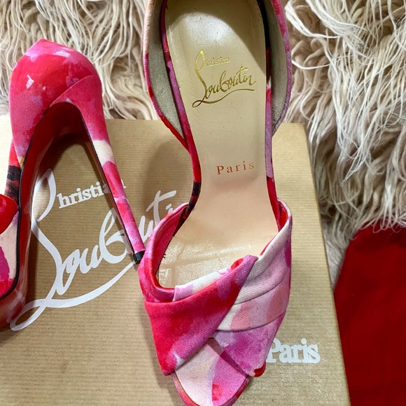 CHRISTIAN LOUBOUTIN Pink Popi Fabric Volpi - Picture 2 of 14